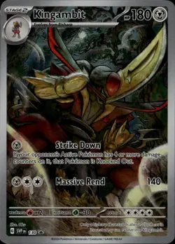 Kingambit Promo SV: Scarlet & Violet Promo Cards 130 Metal Pokemon Card - Image 1