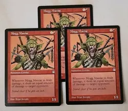 3 Mogg Maniac Stronghold Regular NM Near Mint MTG - Image 1