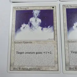 MTG Revised - Holy Strength (x4) - LP - Playset - Image 2