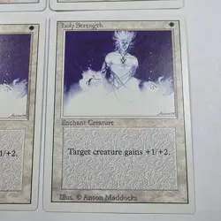 MTG Revised - Holy Strength (x4) - LP - Playset - Image 3