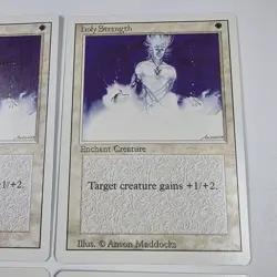 MTG Revised - Holy Strength (x4) - LP - Playset - Image 4