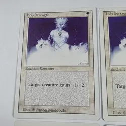 MTG Revised - Holy Strength (x4) - LP - Playset - Image 5