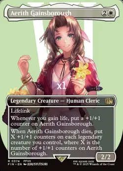 MTG Borderless Universes Beyond: Final Fantasy FIN Aerith Gainsborough MINT - Image 1