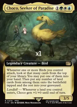 MTG Borderless UB: Final Fantasy FIN Choco, Seeker of Paradise MINT - Image 1