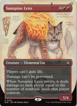 Sunspine Lynx (Borderless) R Bloomburrow 292 - LP MTG - Image 1