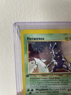 Pokemon Heracross 6/111 FIRST EDITION, Holo, Neo Genesis 2000 - Image 2