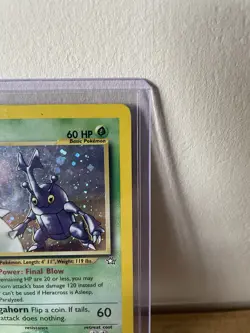 Pokemon Heracross 6/111 FIRST EDITION, Holo, Neo Genesis 2000 - Image 3