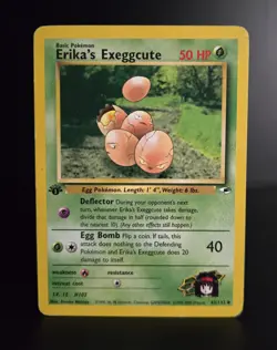 Pokemon TCG - ERIKA'S EXEGGCUTE - 1ST EDITION - 43/132 - GYM HEROES (2000) - MP - Image 1