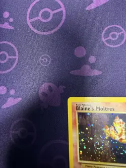 Pokemon TCG Blaine's Moltres Gym Heroes Holo Mint Holo Swirl - Image 5