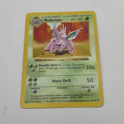 NIDORINO 37/102 SHADOWLESS UNCOMMON BASE SET POKEMON - Image 2