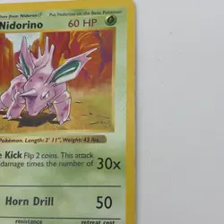 NIDORINO 37/102 SHADOWLESS UNCOMMON BASE SET POKEMON - Image 4