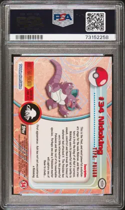 1999 Topps Pokemon TV Nidoking #34 Foil PSA 10 (Pop 19) - Image 2