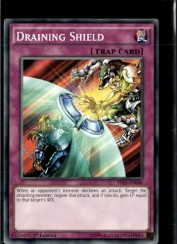 Yu-Gi-Oh! Draining Shield YS16-EN036 1st Edition Non Holo - Image 1