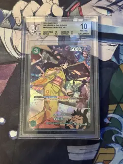One Piece OP01-035 Romance Dawn Okiku SP Alt Art Rare Graded 10 - Image 1