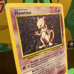 Pokemon TCG Base Set Mewtwo Holo Card 10/102 Rare 2000 WoTC HP - Image 3