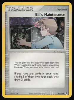 Pokemon TCG Bill's Maintenance 87/112 Uncommon Reverse Holo MP - Image 1