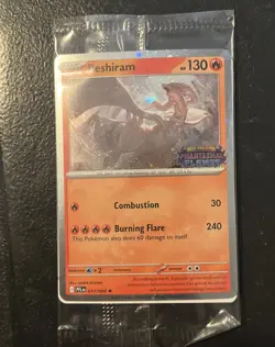 Reshiram 017/094 Pokemon TCG, Phantasmal Flames Stamped Promo Card, Sealed - Image 1
