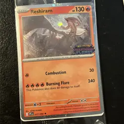 Reshiram 017/094 Pokemon TCG, Phantasmal Flames Stamped Promo Card, Sealed - Image 2
