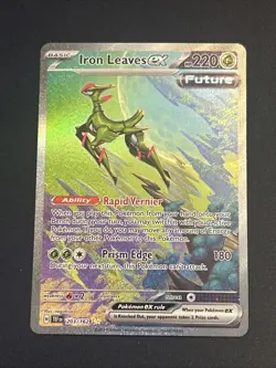 Pokemon TCG Iron Leaves EX Scarlet & Violet Temporal Forces 203/162 English - Image 1