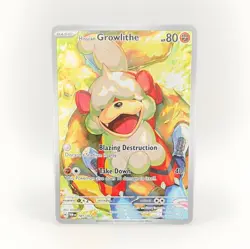 Pokemon Hisuian Growlithe 181/167 Twilight Masquerade Illustration Rare Holo - Image 1