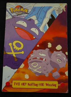 TV13 #109 Koffing/#110 Weezing Non Holo Topps Pokemon Series 1 UK Logo 1999 HP - Image 1
