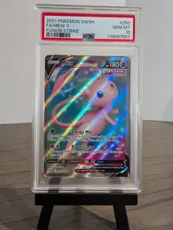PSA 10 | 2021 POKEMON SWSH FA/MEW V FUSION STRIKE 250/264 - Image 1