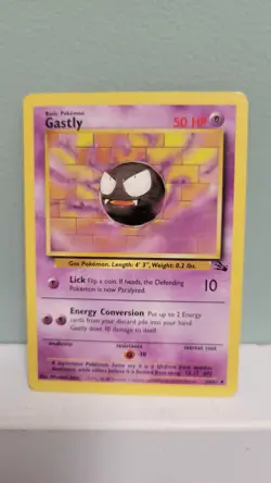 Pokemon TCG Gastly 33/62 Fossil Edition Unlimited Regular NM - Image 1
