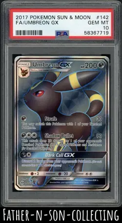 2017 Pokemon UMBREON PSA 10 Sun & Moon #142/149 Full Art GX GEM MINT STUNNING - Image 1