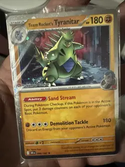 Pokemon Center Team Rocket's Tyranitar 096/182 Destined Rivals Promo Sealed - Image 1