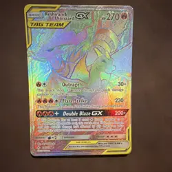 Pokemon TCG Reshiram & Charizard GX 217/214 Unbroken Bonds Secret Rare Holo - Image 1