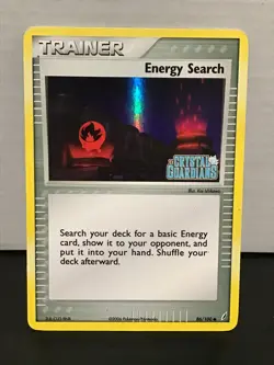 Energy Search 86/100 EX Crystal Guardians Stamped Pokemon Holo Common - Image 1