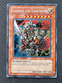 Yugioh Gilford the Lightning Limited Edition Secret Rare CT2-EN001 MP/LP - Image 1