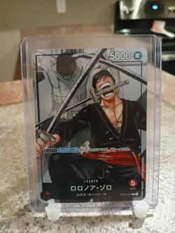 One Piece TCG Roronoa Zoro OP01-001 L Japanese Parallel Leader 25th Anniversary - Image 1