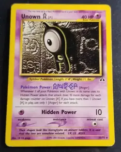 Unown [A] 33/75 Neo Discovery Regular LP-/ MP - Image 2