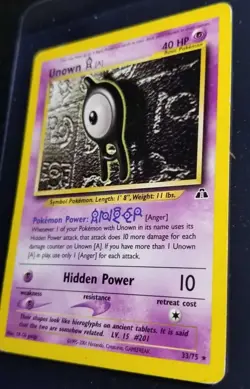 Unown [A] 33/75 Neo Discovery Regular LP-/ MP - Image 4