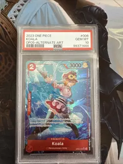 2023 One Piece Koala OP05 Alternate Art Rare #006 PSA 10 Gem Mint - Image 1