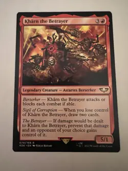 1x MTG Kharn the Betrayer - Universes Beyond: Warhammer 40,000 (40K) #79 - Magic - Image 1