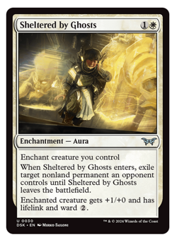 MTG - 1 x Sheltered by Ghosts - Uncommon Enchantment - Duskmourn (DSK) - M/NM - Image 1