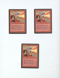 MTG Pyroblast x3 Ice Age - UNPLAYED NM - Image 1