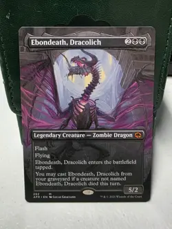 Ebondeath, Dracolich AFR [Borderless] EX/NM #292 MTG Magic the Gathering Black - Image 1