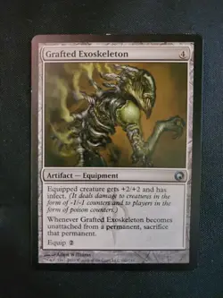Grafted Exoskeleton #162 (NM) Scars of Mirrodin SOM Magic MTG Tcg - Image 1