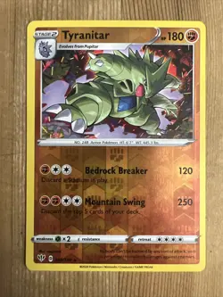 Pokemon TCG Tyranitar Darkness Ablaze 088/189 Reverse Holo Rare NM - Image 1