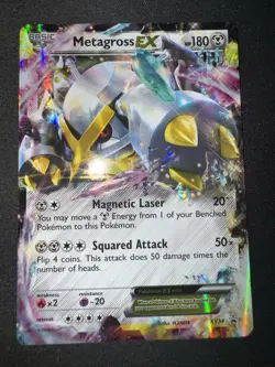 Metagross EX XY34 Shiny Holo LP Black Star Promo English Pokemon TCG - Image 1