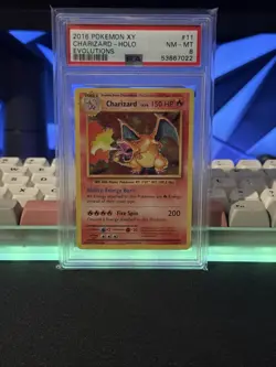 PSA 8 2016 Pokemon XY EvolutionsCharizard 11/108 Evolutions Holo - Image 1