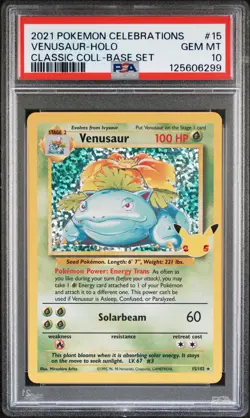 PSA 10 Venusaur Holo 15 Celebrations Classic Collection Pokemon - Image 1
