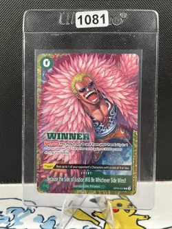 Donquixote Doflamingo RARE WINNER CHAMPIONSHIP ALT ART OP05-037 ONE PIECE (1081) - Image 1