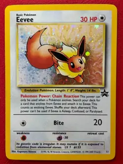 Eevee - 11 - Holo Black Star Promo, WOTC 2000 - Pokemon Card - LP - Image 1