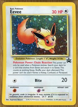 Eevee Promo - #11 ~ Holo ~ WOTC Black Star Promo ~ Slight Play!! - Image 1