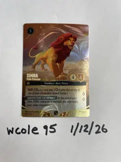Disney Lorcana: Simba Pride Protector Foil Card DLC Challenge Promo Prize Top 64 - Image 2