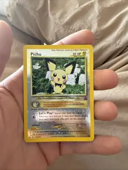 Pokemon Card Black Star Promo Pichu 35 Reverse Holo WOTC - Image 1